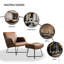 Averie Genuine Leather Designer Armchair With Footstool Included-2114222469