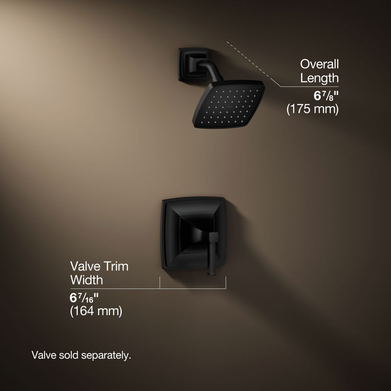Riff Pressure-Balancing Shower Faucet Trim, Matte Black