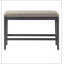 Mobilier de salle à manger rembourré en tissu foncé à hauteur de comptoir 1pc