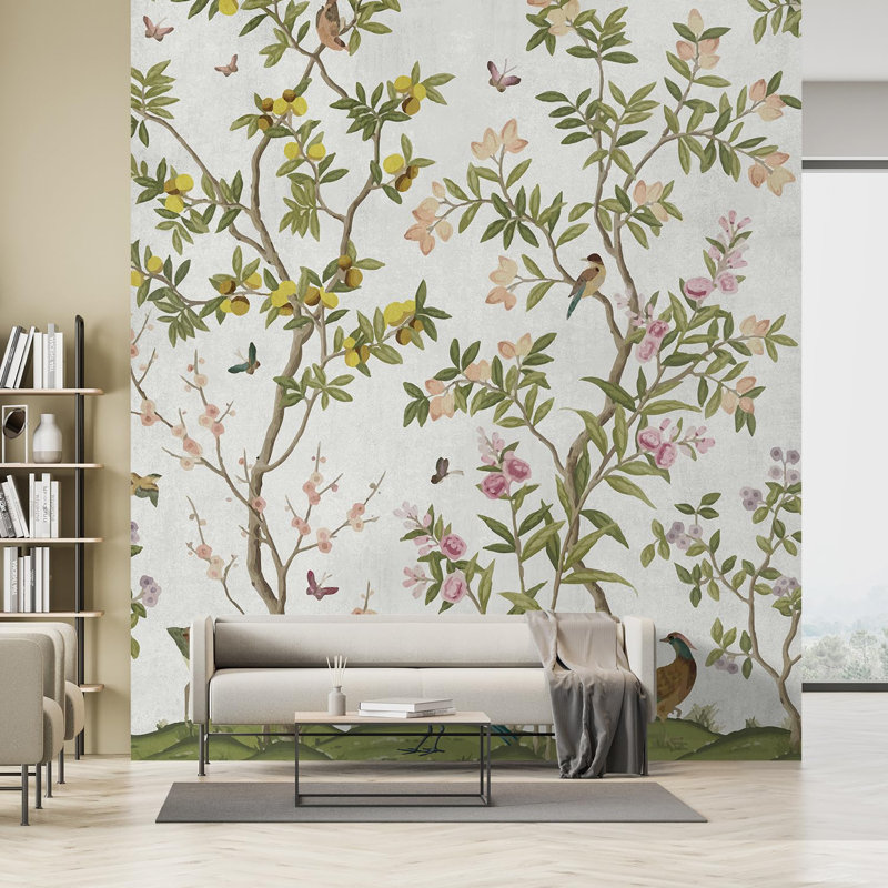 Bordure florale pelez et collez, L 72 po x l 48 po