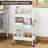 3-Tiers Stainless Steel Utility Cart with Wheels,17.7*11.8*29.5 inch Rolling Cart,Metal Cart, Salon Trolley Cart,Kitchen Storage Cart,Bathroom Cart,Metal Cart-78878954