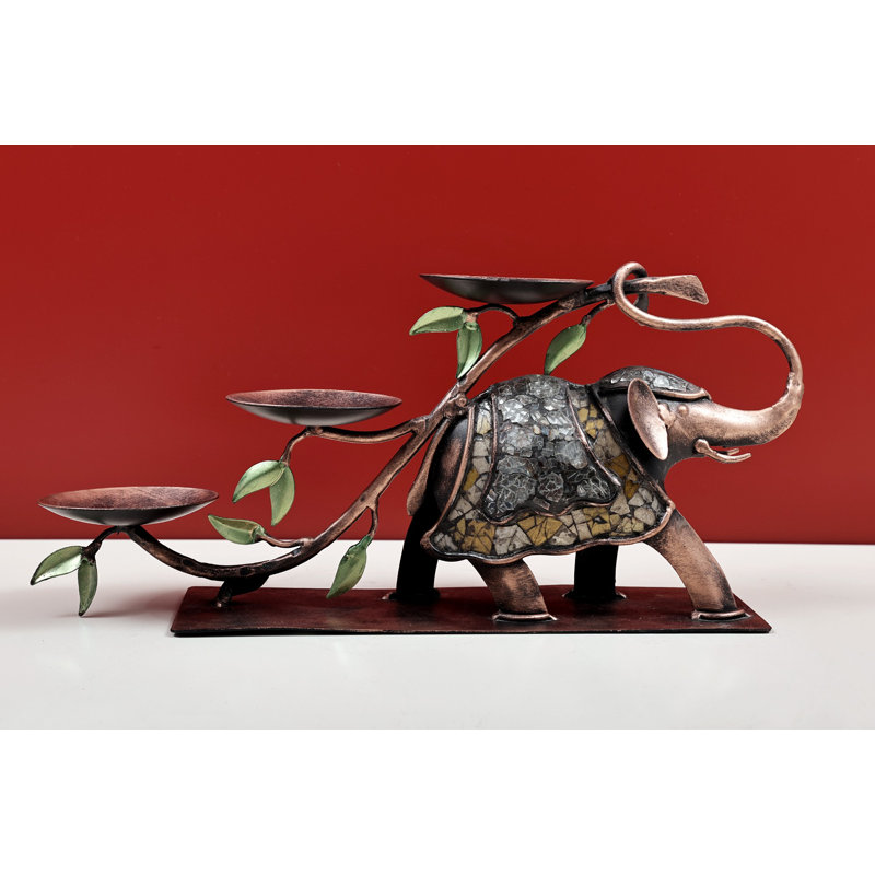 7'' H Brass Tabletop Candelabra