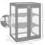 Wooden Mini Greenhouse Cold Frame - Small Greenhouse for Plants, Flowers, Dark Grey