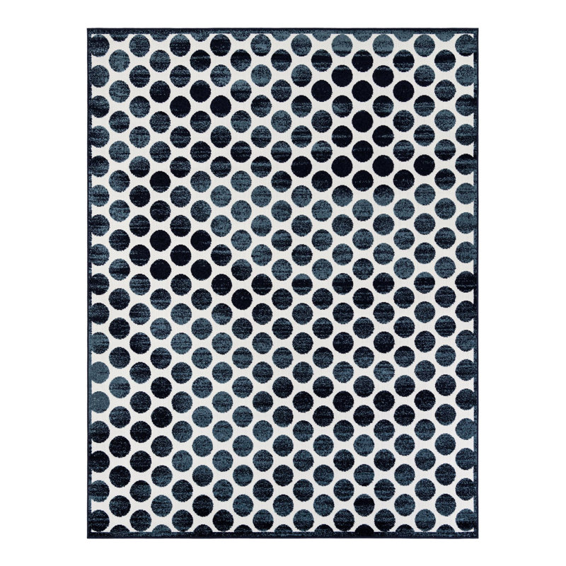 Tapis intérieur / extérieur Sabrina Soto Dots, Rectangle 7 pi 10 po x 10 pi