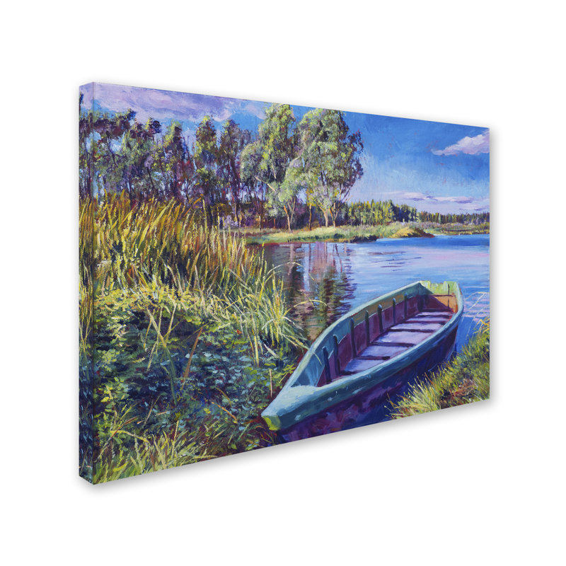 « summer lake », impression sur toile tendue, H 35 po x l 47 po x P 2 po