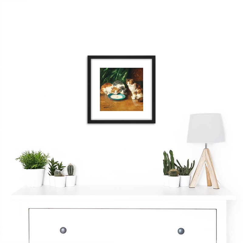 Whats That Then Cats by Alfred-Arthur Brunel De Neuville - Single Picture Frame Painting
