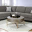 Table basse brun clair et champagne