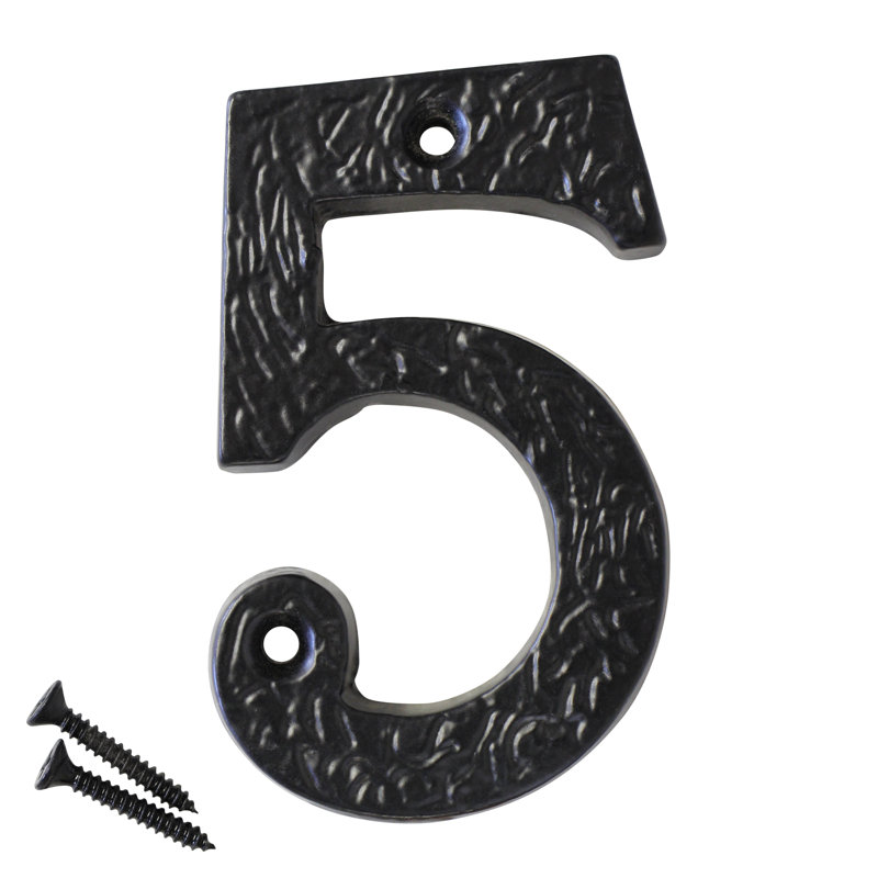 Numéro de maison 3 po, 5, Noir