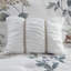 Ensemble de literie très confortable pour très grand lit taupe, seersucker en polyester, style maison de campagne
