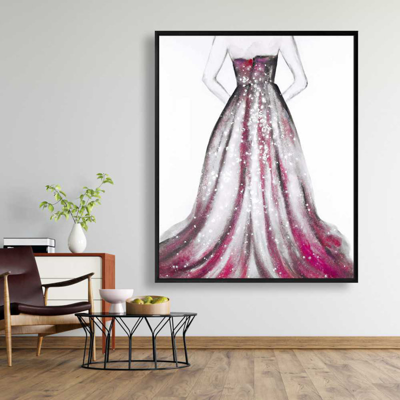 Toile rose princesse - Illustration de chambre décorative