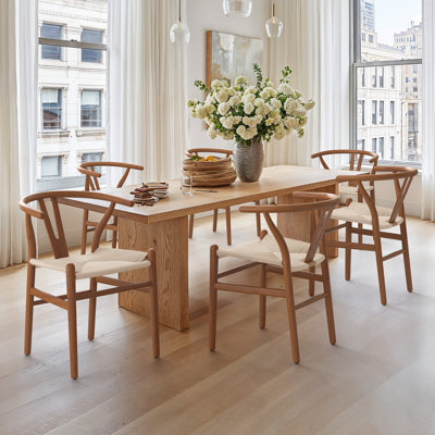 Wagner Woven Solid Wood Dining Chairs