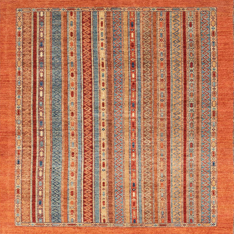 Abstract Indoor Rug, Square 5'