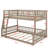 Full XL Over Queen Bunk Bed With Guardrails-411180304