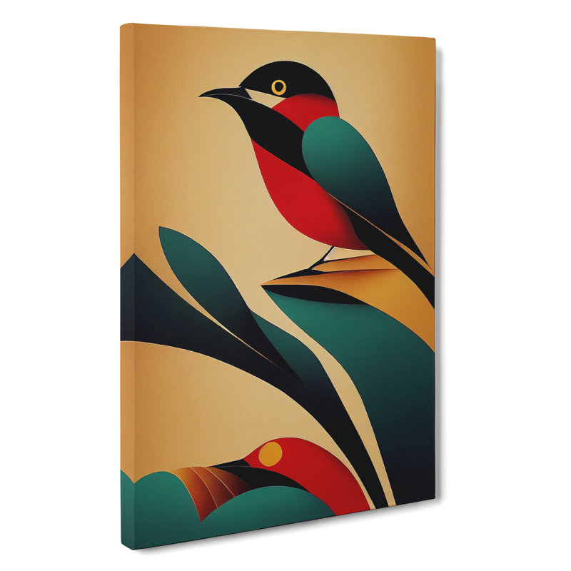 Precious Bird Abstract - Wrapped Canvas, 50cm H x 35cm W