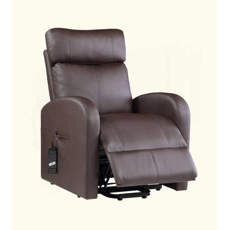 Rodborough PU Recliner W/ Power Lift, Brown
