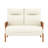 48" Upholstered Loveseat Sofa With Rattan Arms-1652423433