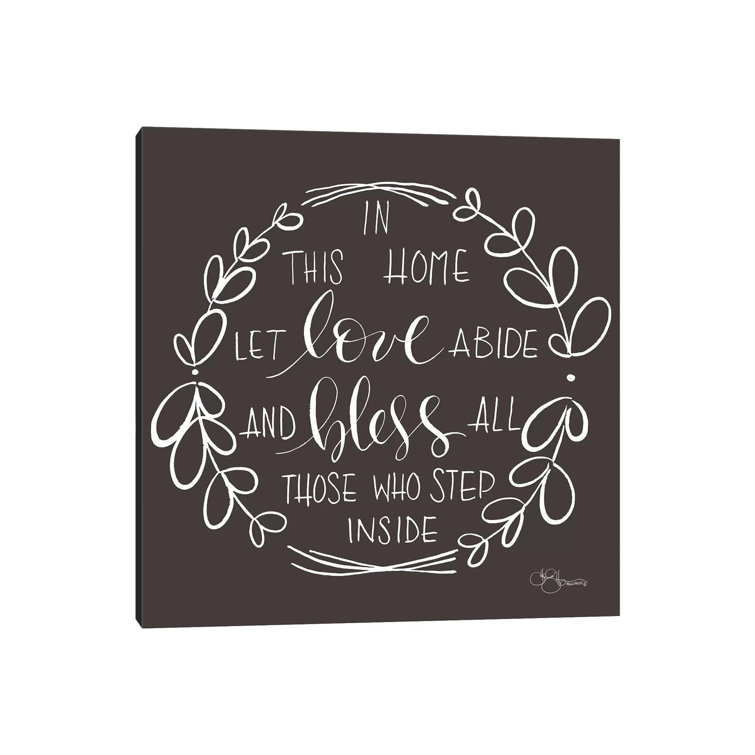 In This Home - Wrapped Canvas Typography