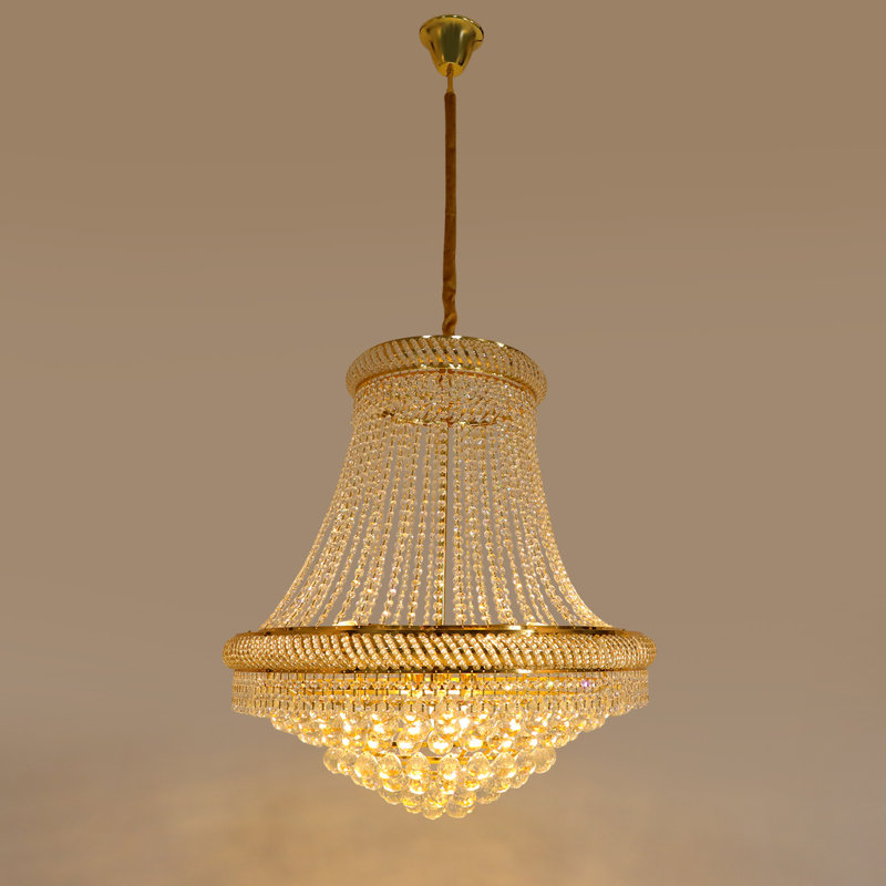 Lustre en cristal 14 niveaux à intensité variable 14 lumières 31,5 pouces