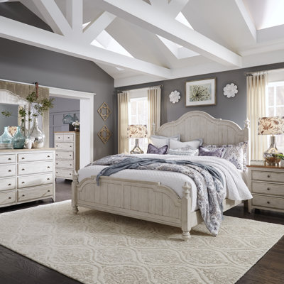 Ensemble de lit pour grand lit Harlowe avec commode et miroir