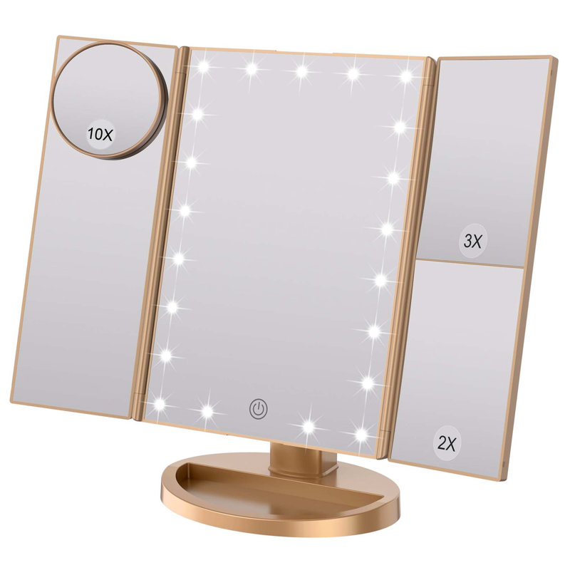 Demetrias Rectangle Floor Mirror, Gold