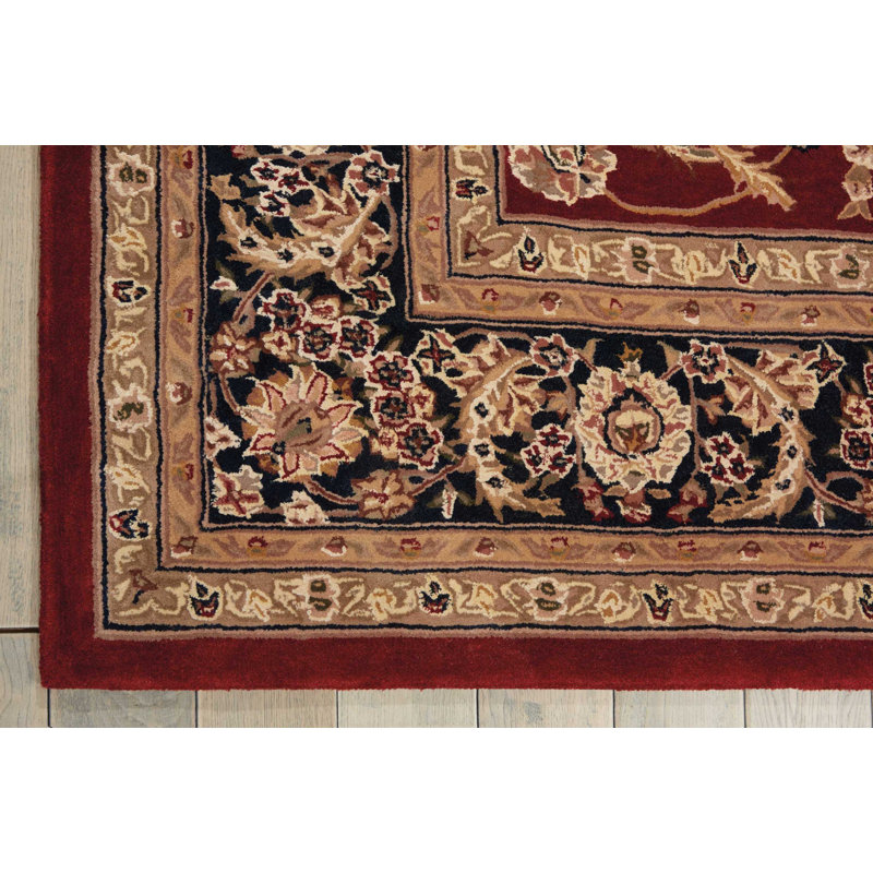 Tapis oriental en laine touffeté à la main Oakleaf, Rectangle 2 pi x 3 pi
