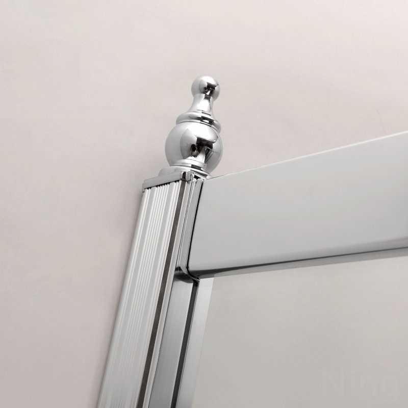 Porte de douche 36 po x 75 po avec porte de douche encadrée en chrome