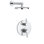 Brera Thermostatic Volume Control Shower Head with 8-Inch 1.8 GPM Rain Shower Head, Valve Included