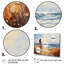 Coastalbeachsand Sandy Serenity Pointillism VII, reproduction d'art sur toile-758928593-758928595