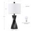 Ensemble de lampes de table noires 23,5 po Lisia