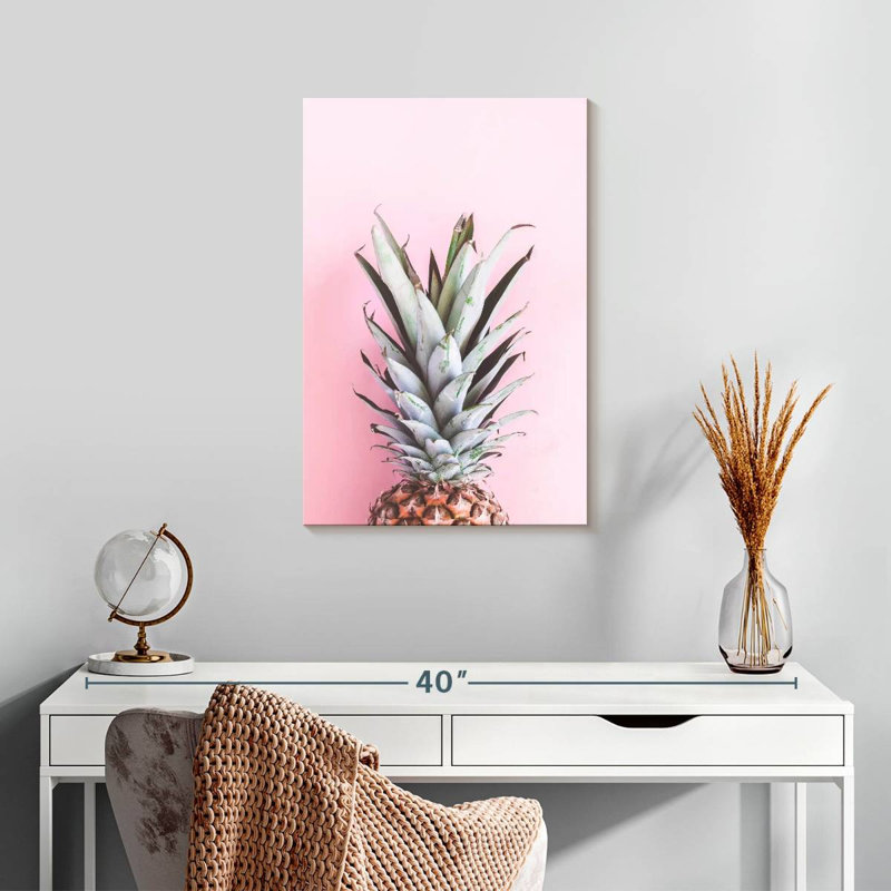 Pineapple On Pink, 24" H x 16" W