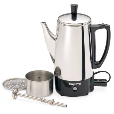  Farberware 12-Cup Electric Percolator Coffee Pot, Premium  Stainless Steel, FCP412: Electric Coffee Percolators: Home & Kitchen
