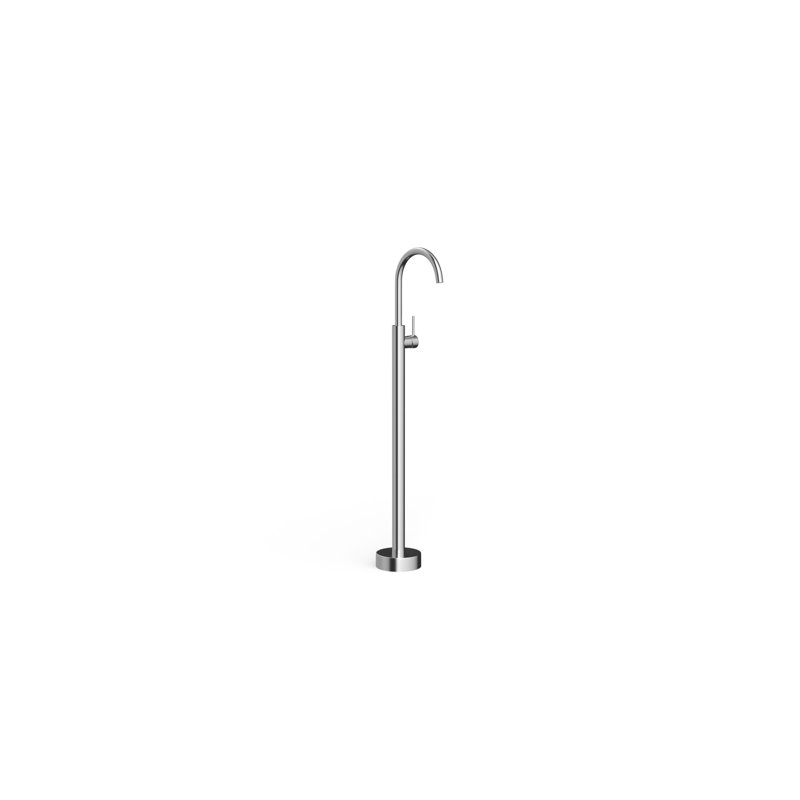 Robinet de baignoire autoportant 38,68 po avec douchette à main Badeloft AT-05-BS en acier inoxydable brossé, Acier brossé
