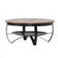 Table basse en bois de manguier et fer à la main fabriquée à la main