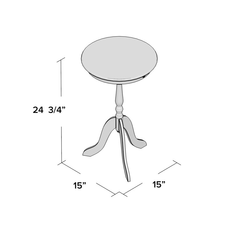 Hugh End Table, White