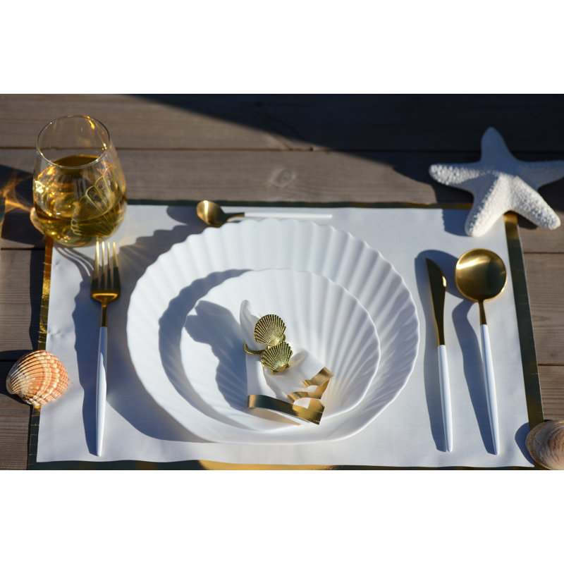 24 Piece Cutlery Set, Service for 6, White