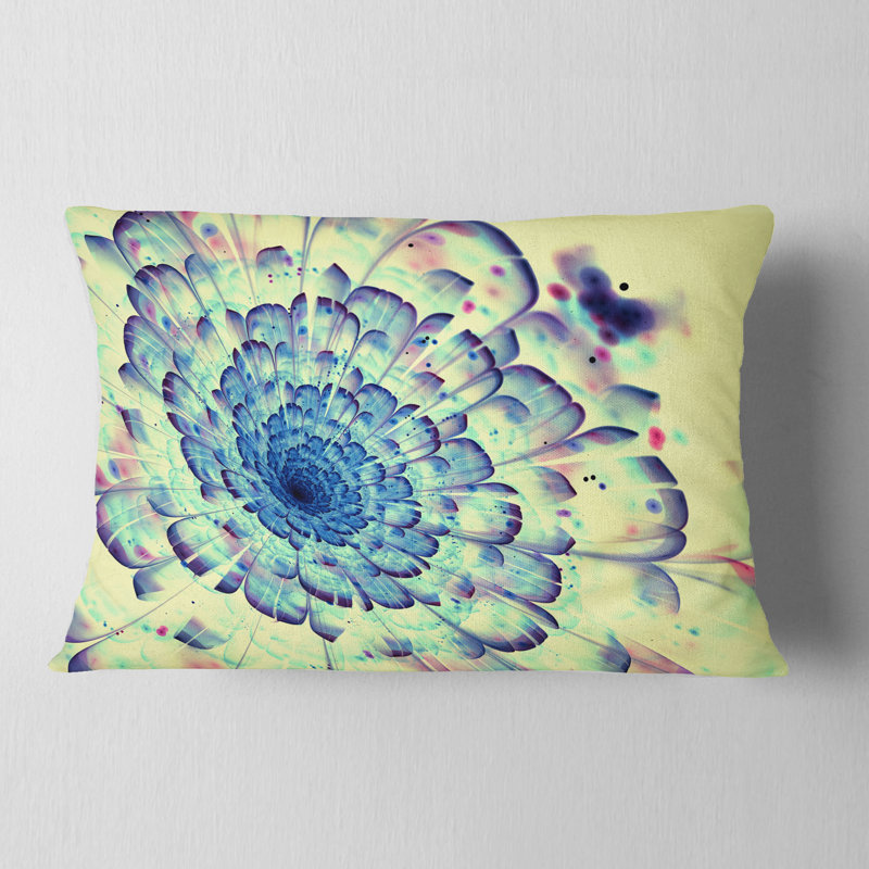  Coussin lombaire abstrait fleur fractal avec détails