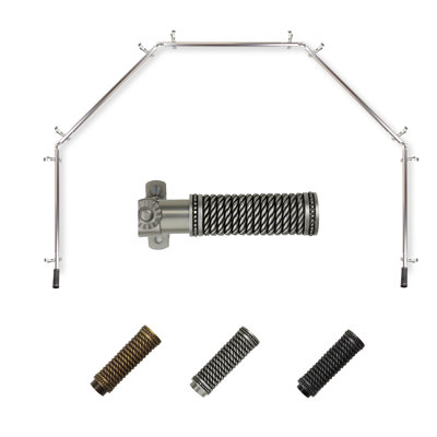 Yessenia Adjustable 28" to 48" 0.81" Bay Window Single Curtain Rod