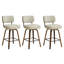 Tabouret de comptoir pivotant 26 po avec structure en bois courbé au fini noyer-114223065-114223068