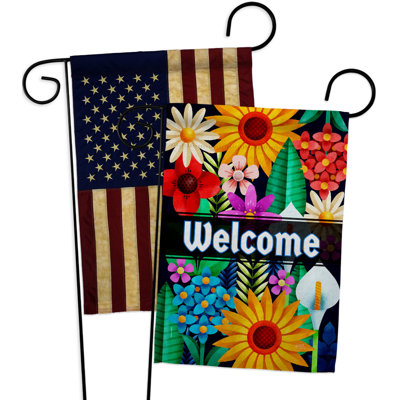 Double Sided 18.5'' H x 13'' W Polyester Garden Flag