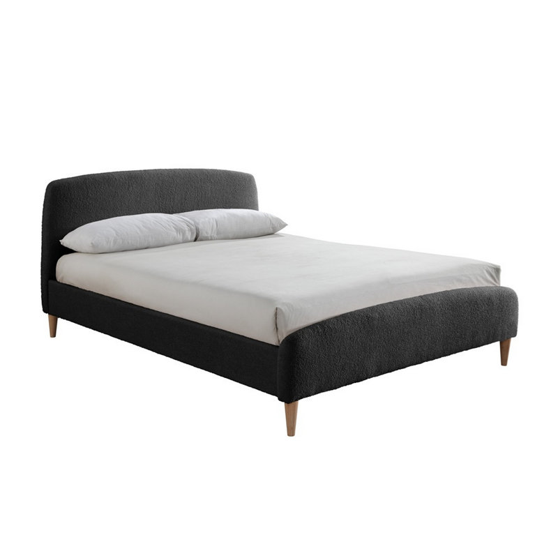 Elysee 135cm Fabric Bed, Black, Double (4'6)