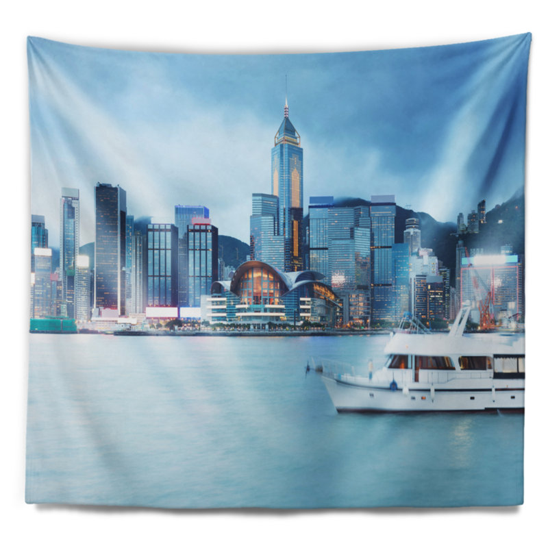Tapisserie Cityscape City, H 78 po x l 92 po