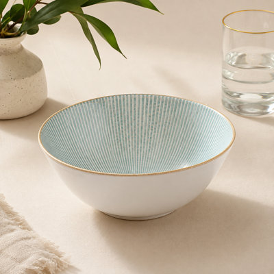 Paros-Aqua Premium Porcelain Prime Service Nappy Bowl, 6.7oz