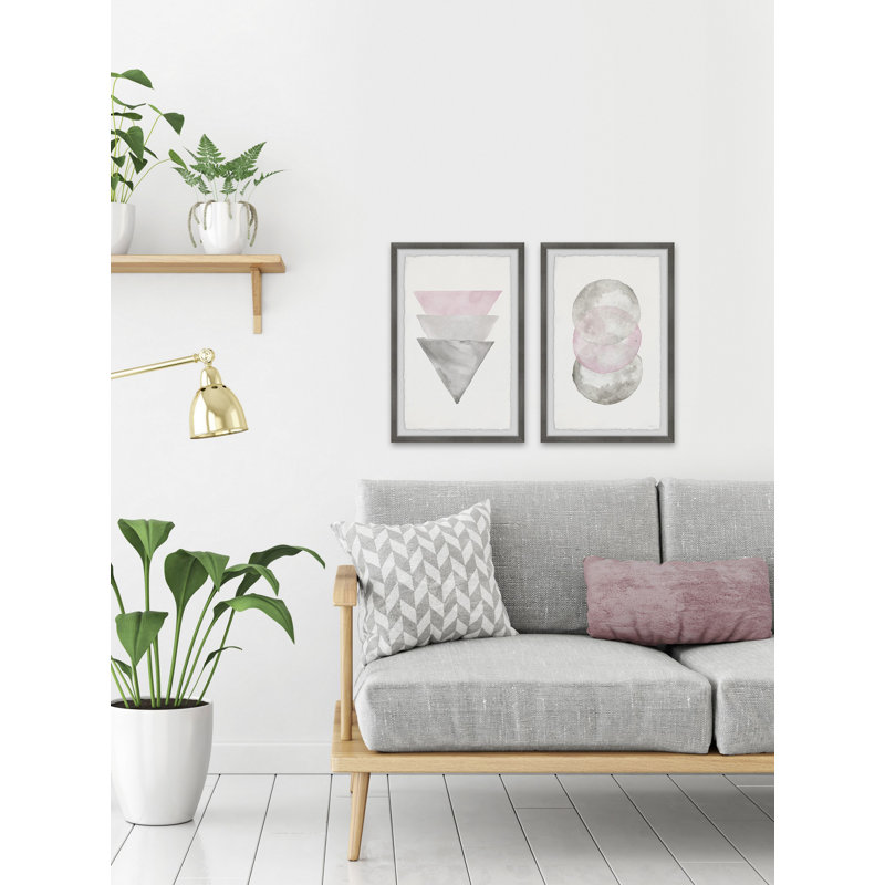 Pick the Pinks Diptych, H 24 po x l 16 po x P 1,5 po