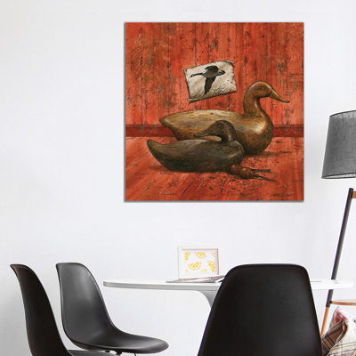 Covey Of Decoys - Wrapped Canvas Painting