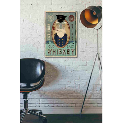 «Fisherman III Old Salt Whiskey» par Ryan Fowler, art mural sur toile