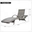 Ensemble de chaises longues d'extérieur en osier de 80 po avec dossier inclinable et dossier inclinable à dossier ajustable-135797108