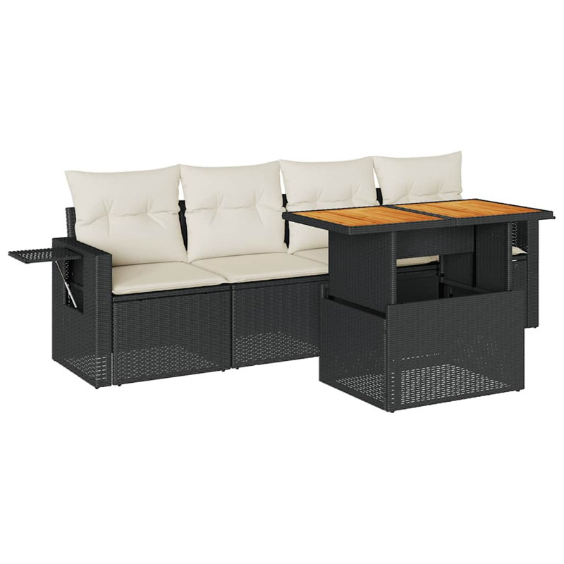 Ensemble de canapé de jardin Vidaxl - noir
