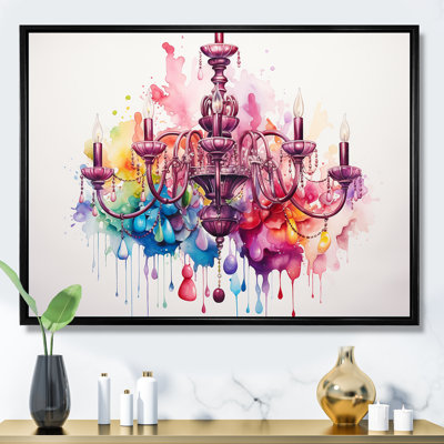 Luminaire lustre baroque rose Brilliance IV - lustre, art mural