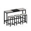 Table de salle à manger de cuisine moderne, table de pub, ensemble de table de salle à manger longue avec 3 tabourets, conception de tabouret suspendu pratique-1351852832-1351852835