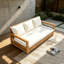 Canapé de patio 3 places en bois d'acacia-129028483